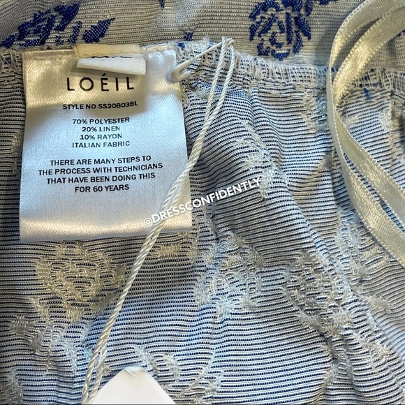 SOLD Loéil Barzio Jacquard Floral Open Back Top - Picture 10 of 10